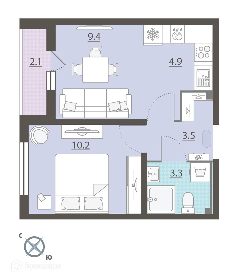 Фото квартиры в ЖК Мичуринский