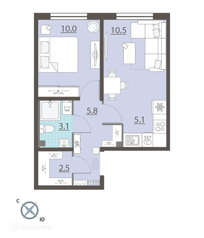 Фото квартиры в ЖК Мичуринский