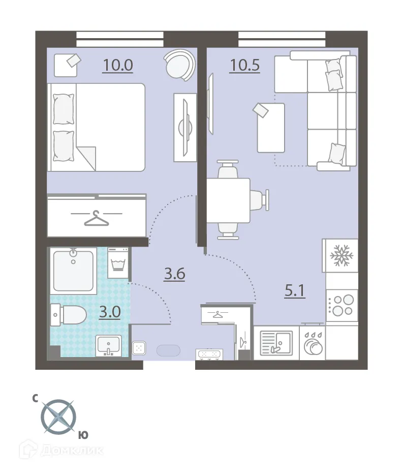 Фото квартиры в ЖК Мичуринский