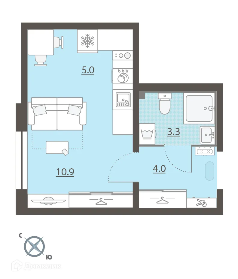 Фото квартиры в ЖК Мичуринский