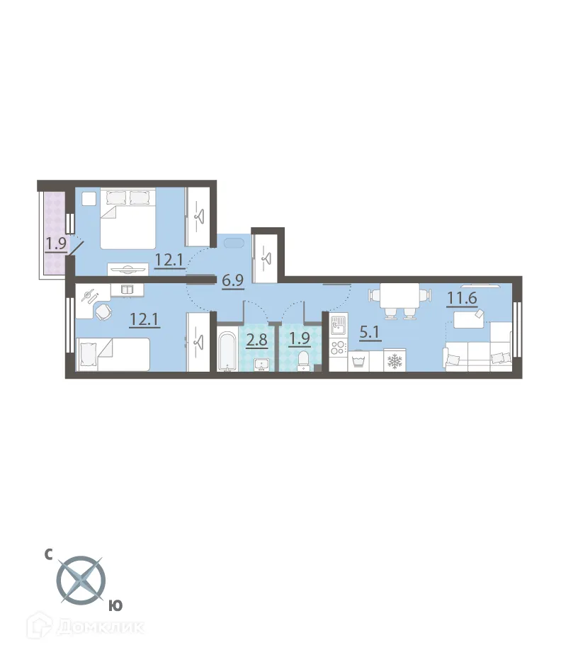 Фото квартиры в ЖК Мичуринский