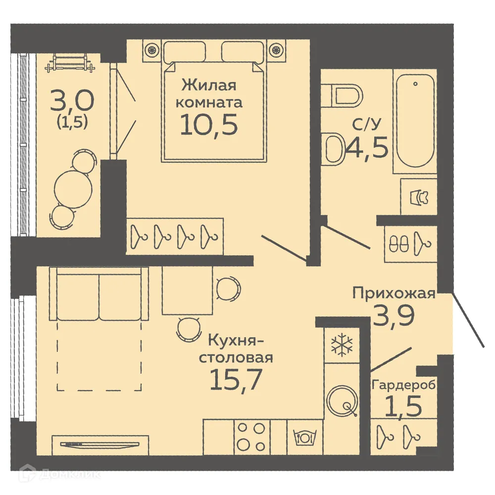 Фото квартиры в ЖК "Botanika Green House (Ботаника Грин Хаус)"