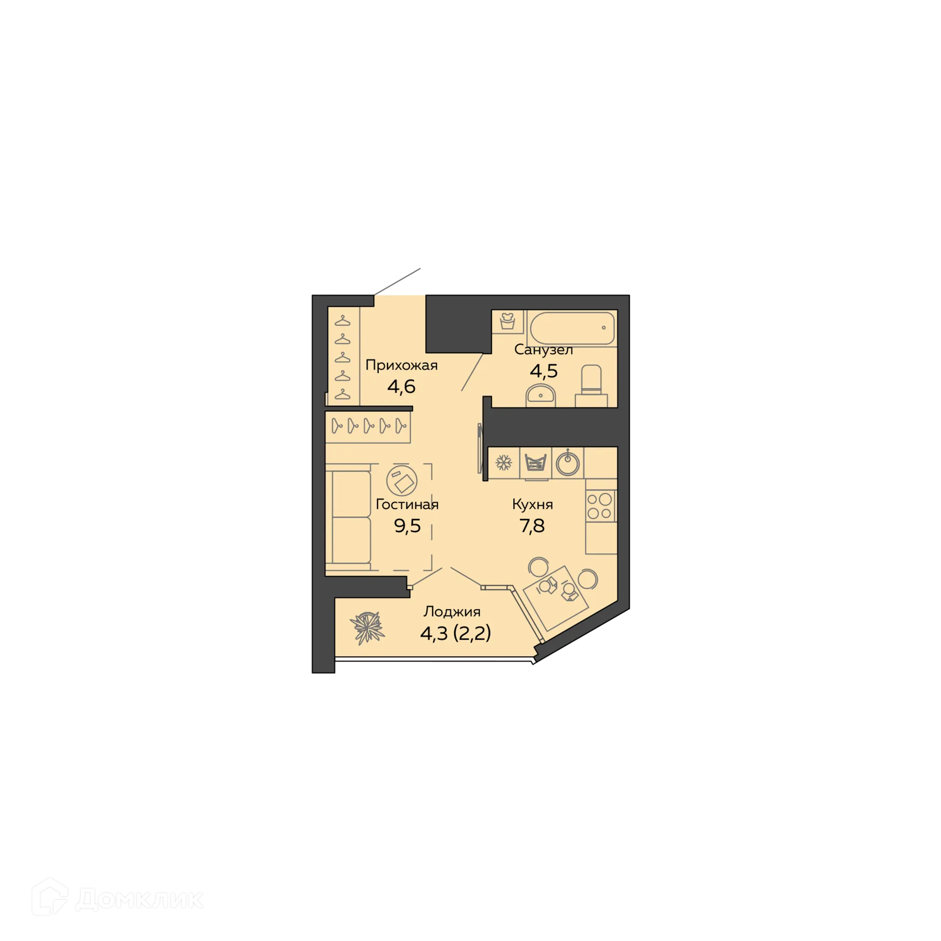 Фото квартиры в ЖК "Botanika Green House (Ботаника Грин Хаус)"