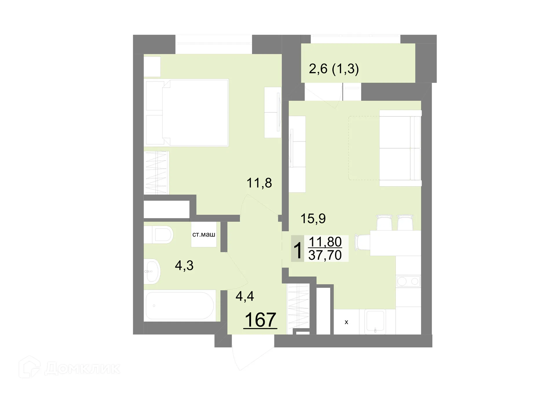 Фото квартиры в ЖК "Новый ВИЗ"