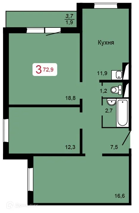 Фото квартиры в ЖК Мичурино