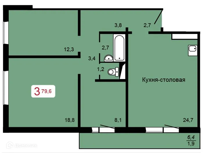 Фото квартиры в ЖК Домино