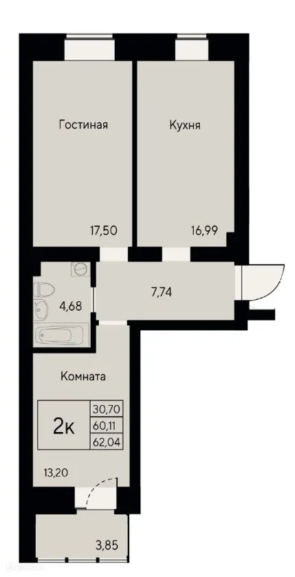 Фото квартиры в ЖК Хвоя