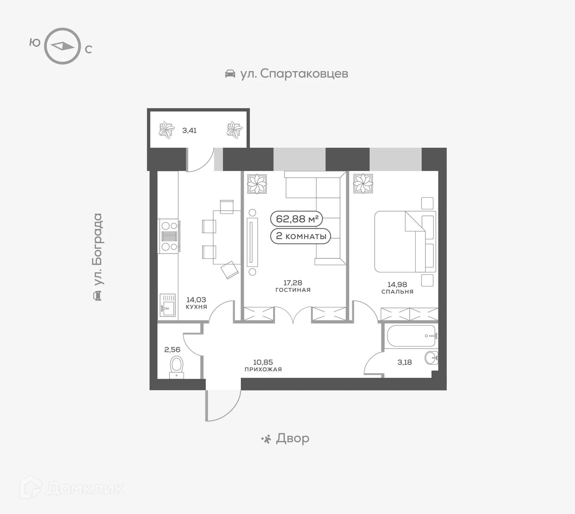 Фото квартиры в ЖК Сити Квартал Кецховели