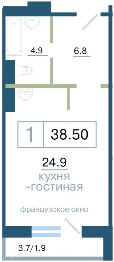 Фото квартиры в ЖК "Дубенский"