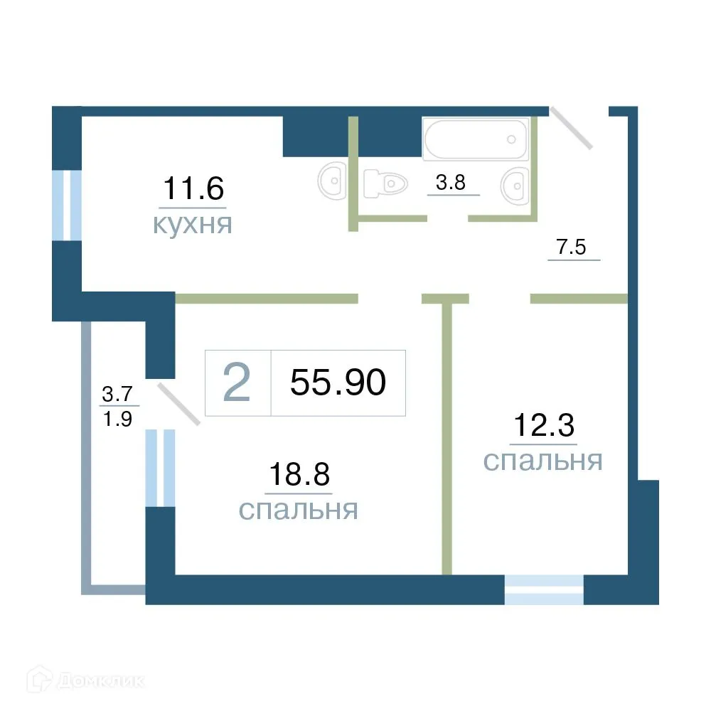 Фото квартиры в ЖК "Дубенский"