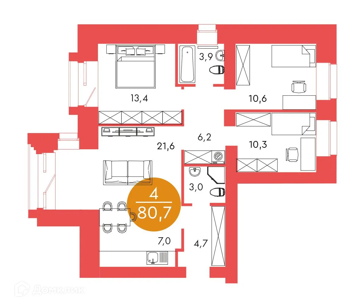 Фото квартиры в ЖК БАРБАРИС