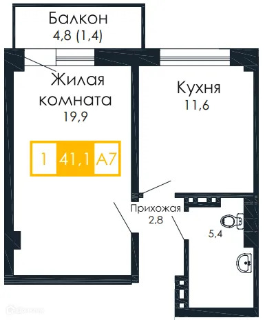 Фото квартиры в ЖК по ул. Кутузова