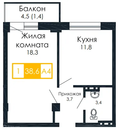 Фото квартиры в ЖК по ул. Кутузова