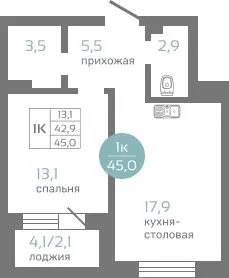 Фото квартиры в ЖК МАЭСТРО