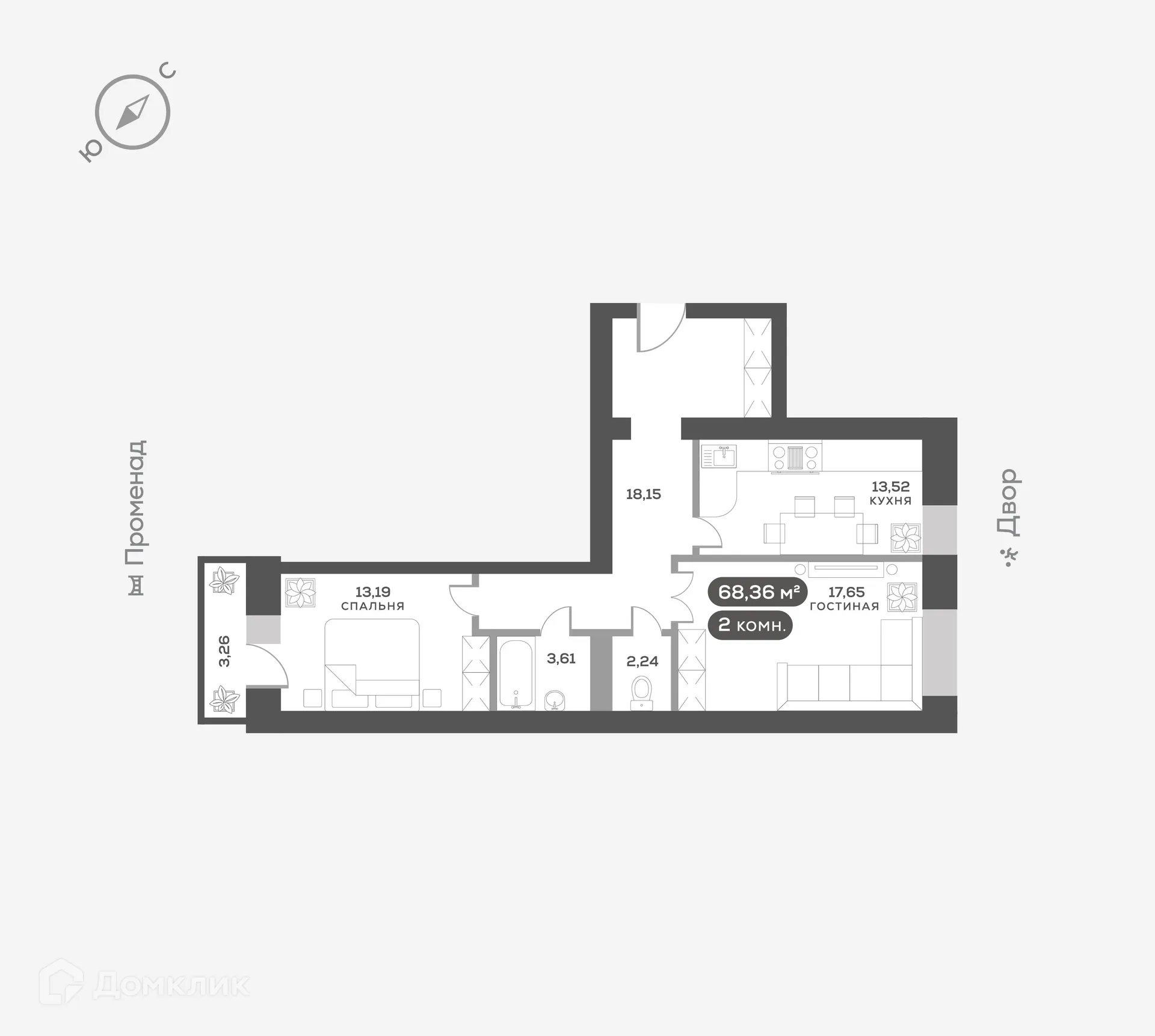 Фото квартиры в ЖК Сити-квартал Октябрьский