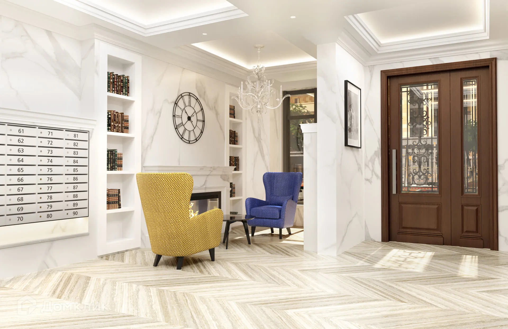 Планировка 2-комнатной квартиры 60.79 м² в ЖК ЖК"Центральный", г. Анапа — фото 5