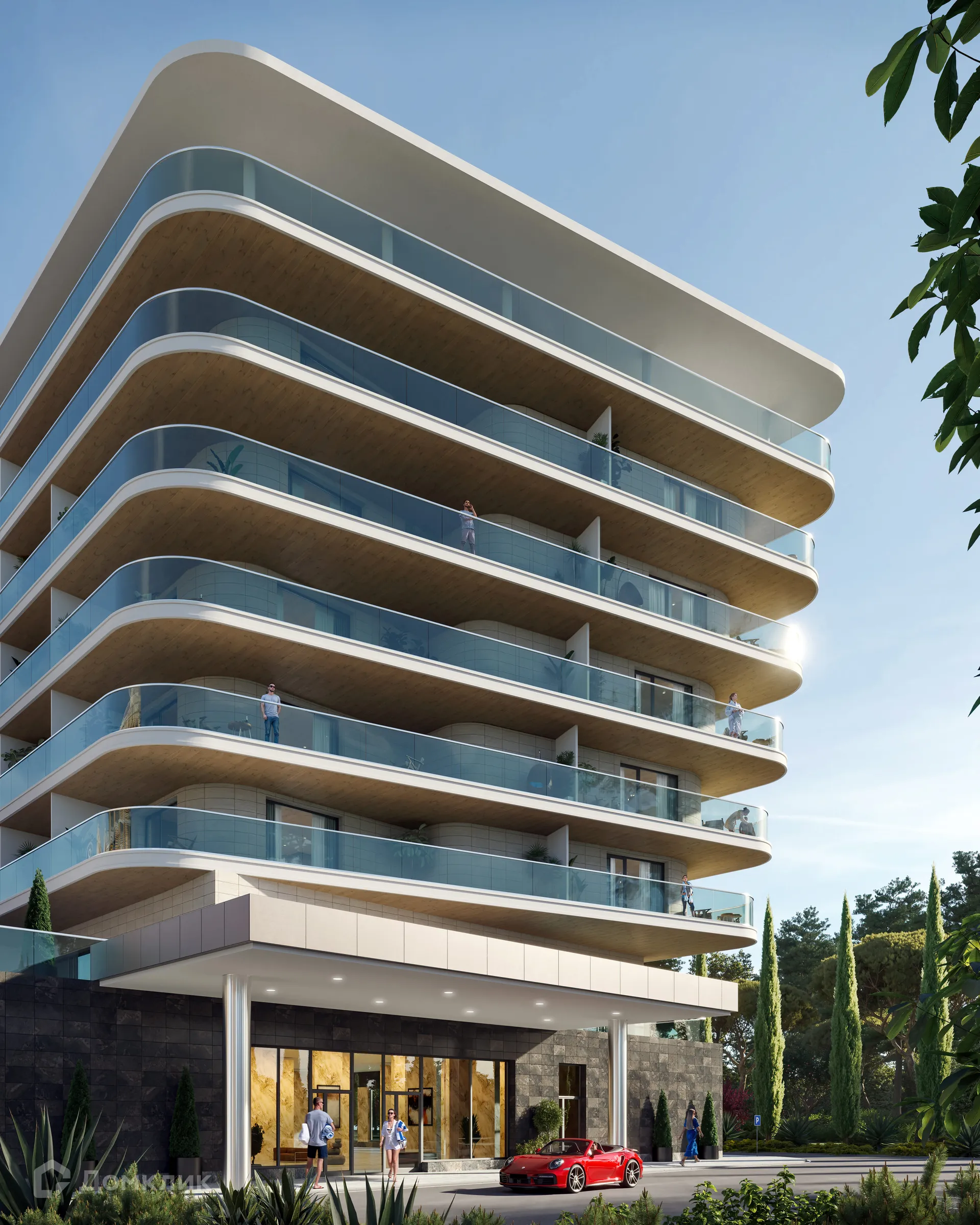 Планировка 1-комнатной квартиры 47.96 м² в ЖК ЖК Гостиничный комплекс "Корсаков", г. Анапа — фото 1