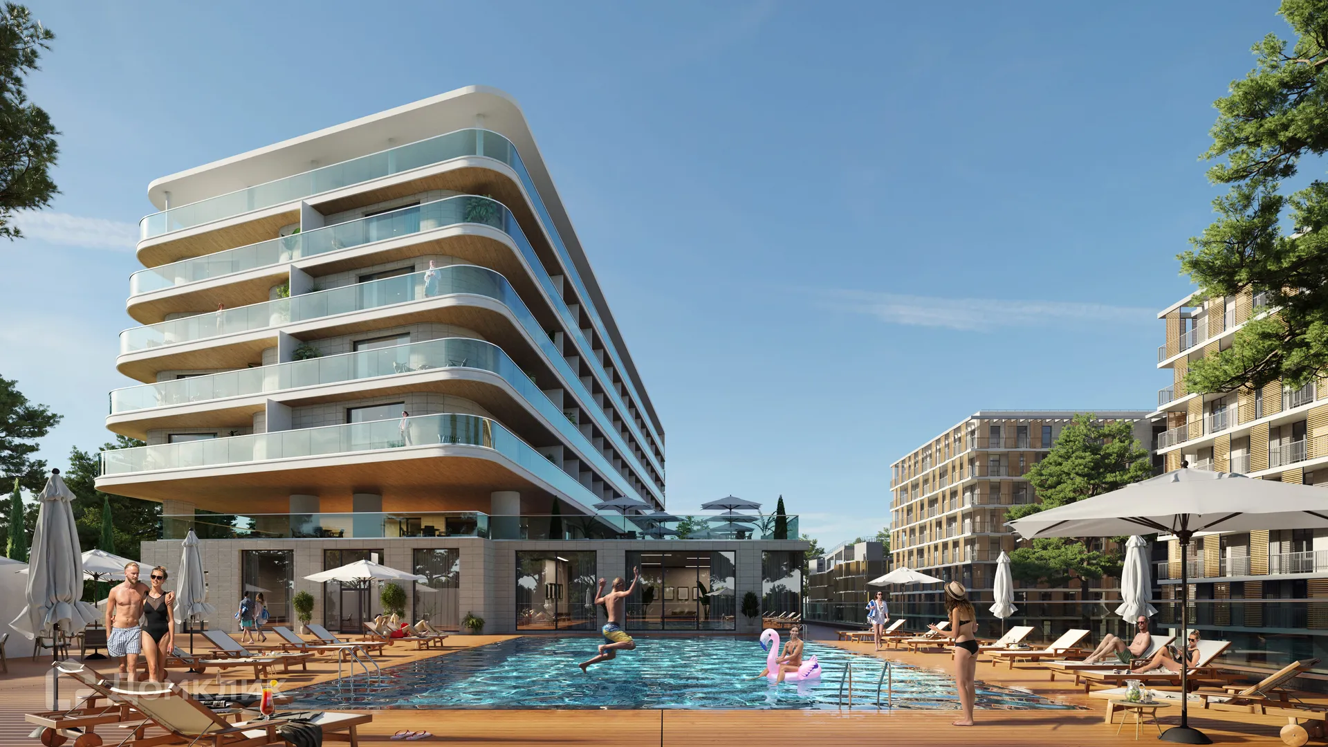 Планировка 1-комнатной квартиры 47.96 м² в ЖК ЖК Гостиничный комплекс "Корсаков", г. Анапа — фото 3