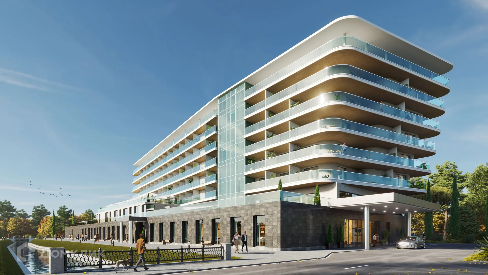 Планировка 1-комнатной квартиры 47.96 м² в ЖК ЖК Гостиничный комплекс "Корсаков", г. Анапа — фото 4