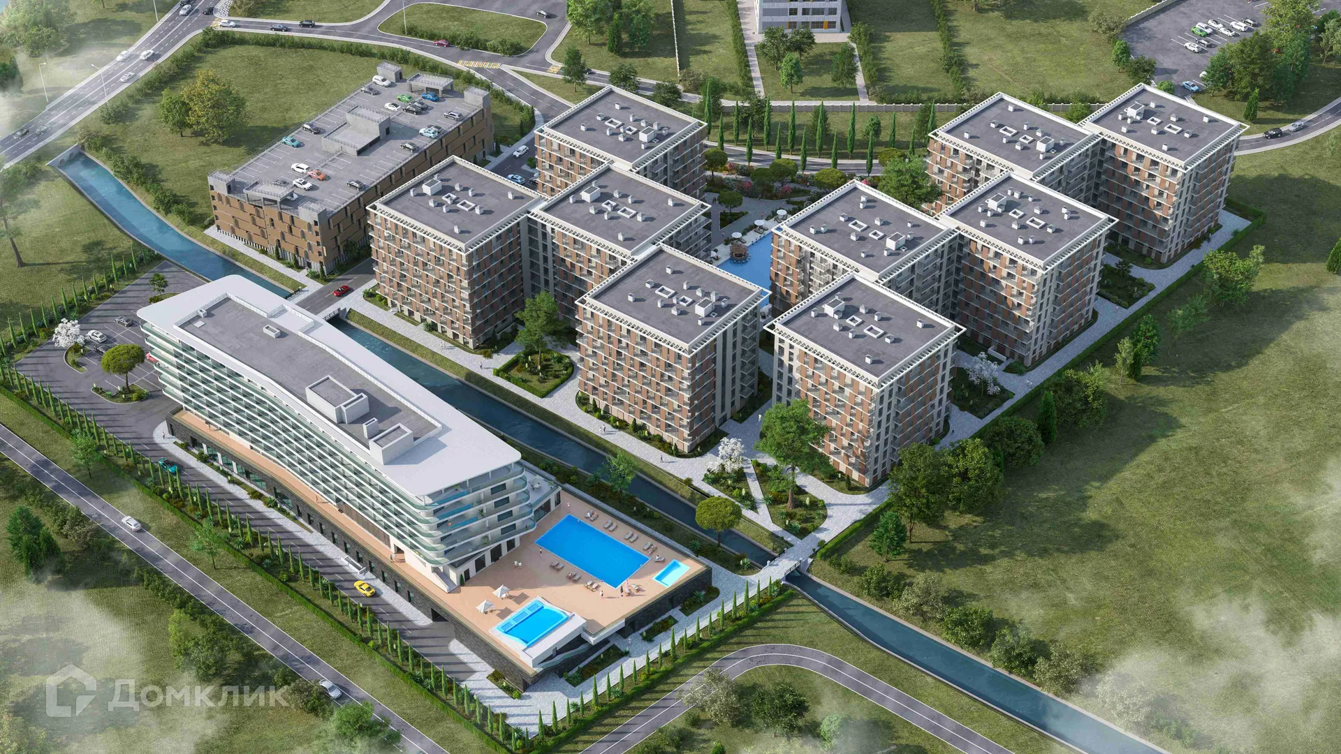 Планировка 1-комнатной квартиры 47.96 м² в ЖК ЖК Гостиничный комплекс "Корсаков", г. Анапа — фото 11