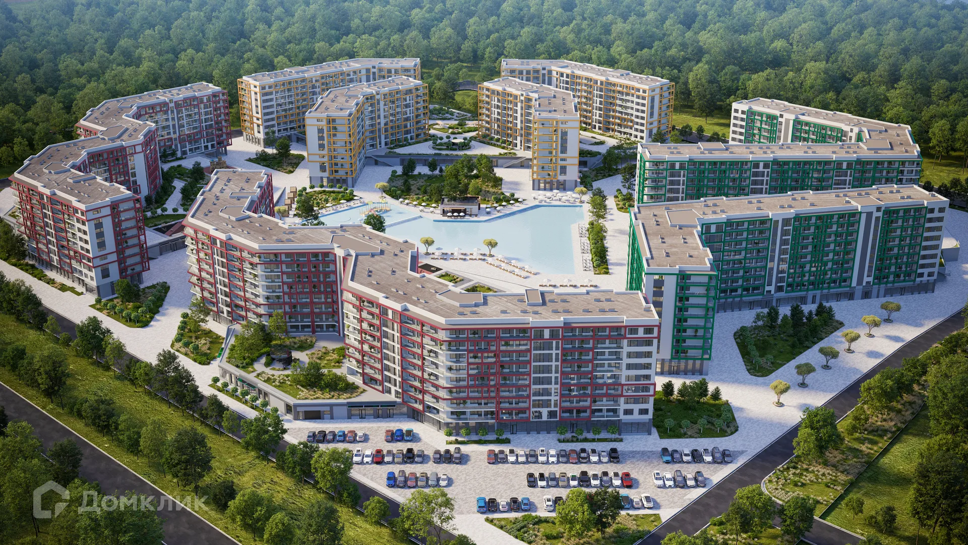 Планировка 2-комнатной квартиры 54.1 м² в ЖК ЖК Гостиничный комплекс «Мореград», г. Анапа — фото 3