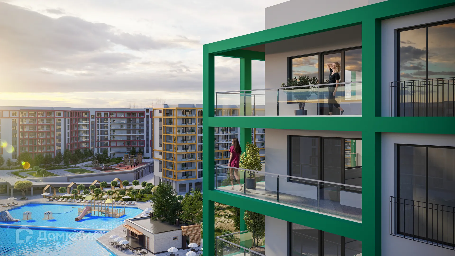 Планировка 2-комнатной квартиры 54.1 м² в ЖК ЖК Гостиничный комплекс «Мореград», г. Анапа — фото 7