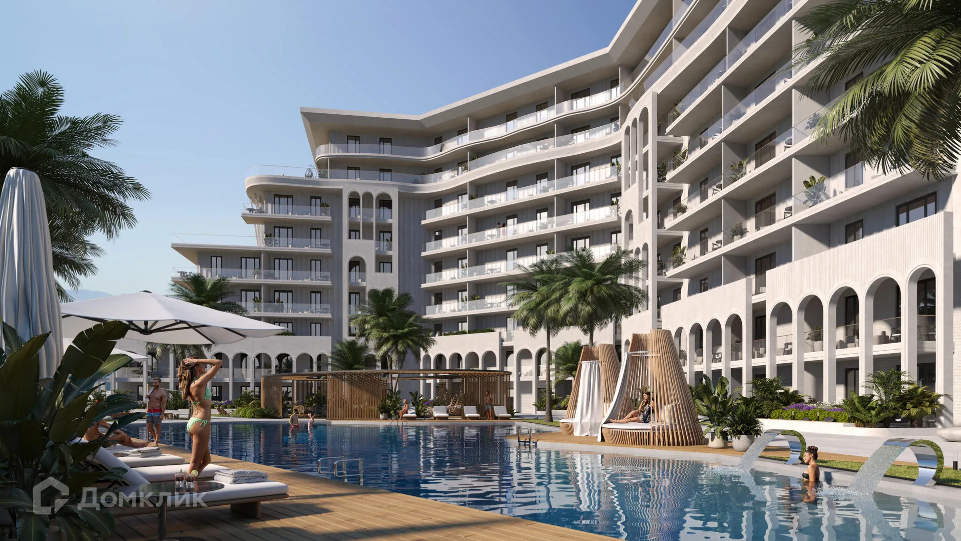 Планировка 2-комнатной квартиры 58.51 м² в ЖК ЖК Гостиничный комплекс Морелло, г. Анапа — фото 1