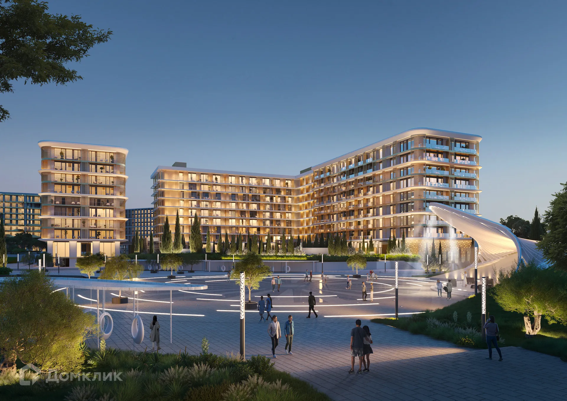 Планировка студии квартиры 33.17 м² в ЖК ЖК Лучи, г. Анапа — фото 1