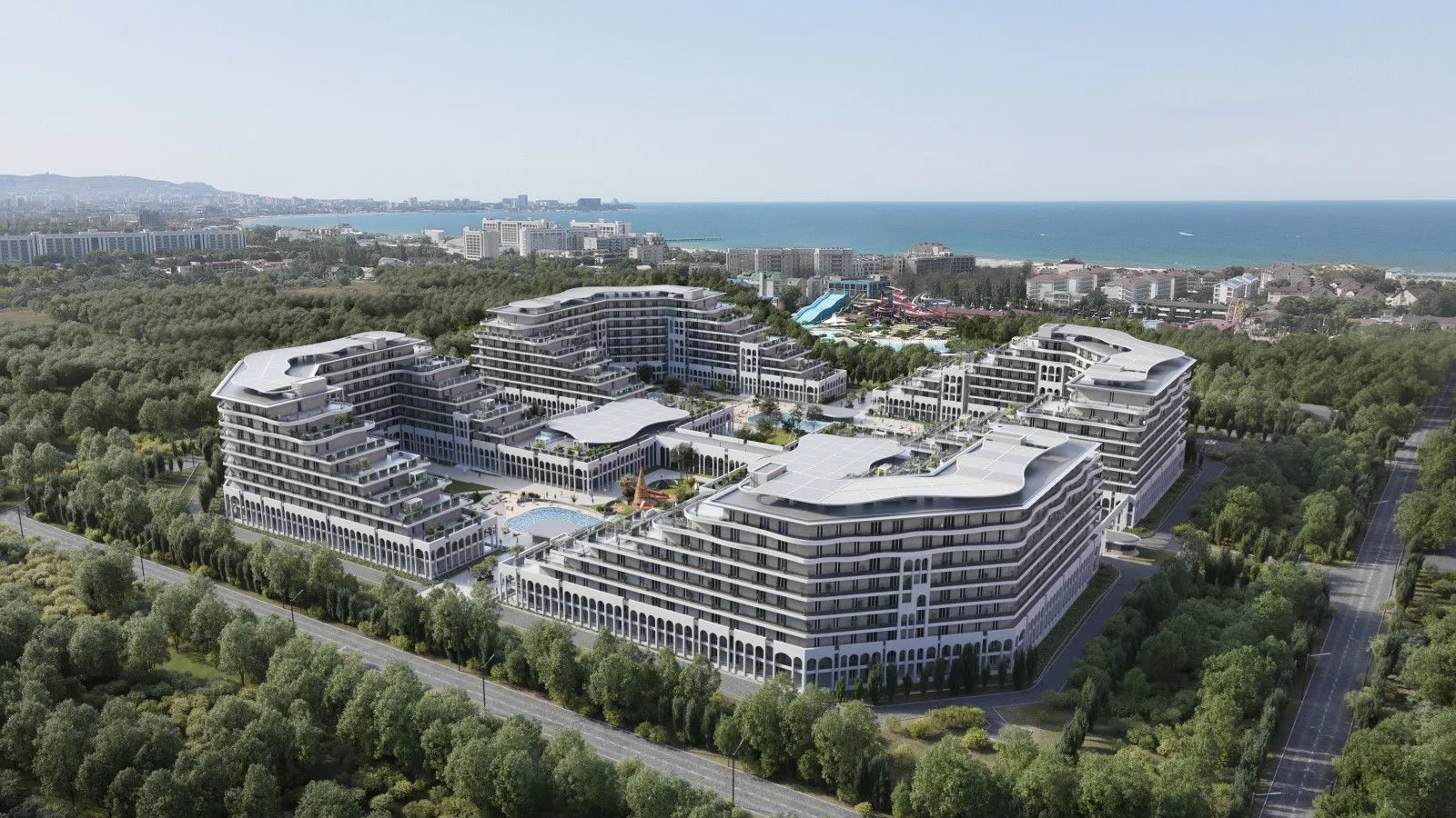 Планировка 2-комнатной квартиры 54.8 м² в ЖК ЖК Гостиничный комплекс Sun Garden Hotel SPA (Сан Гардэн Хотэл СПА), г. Анапа — фото 1