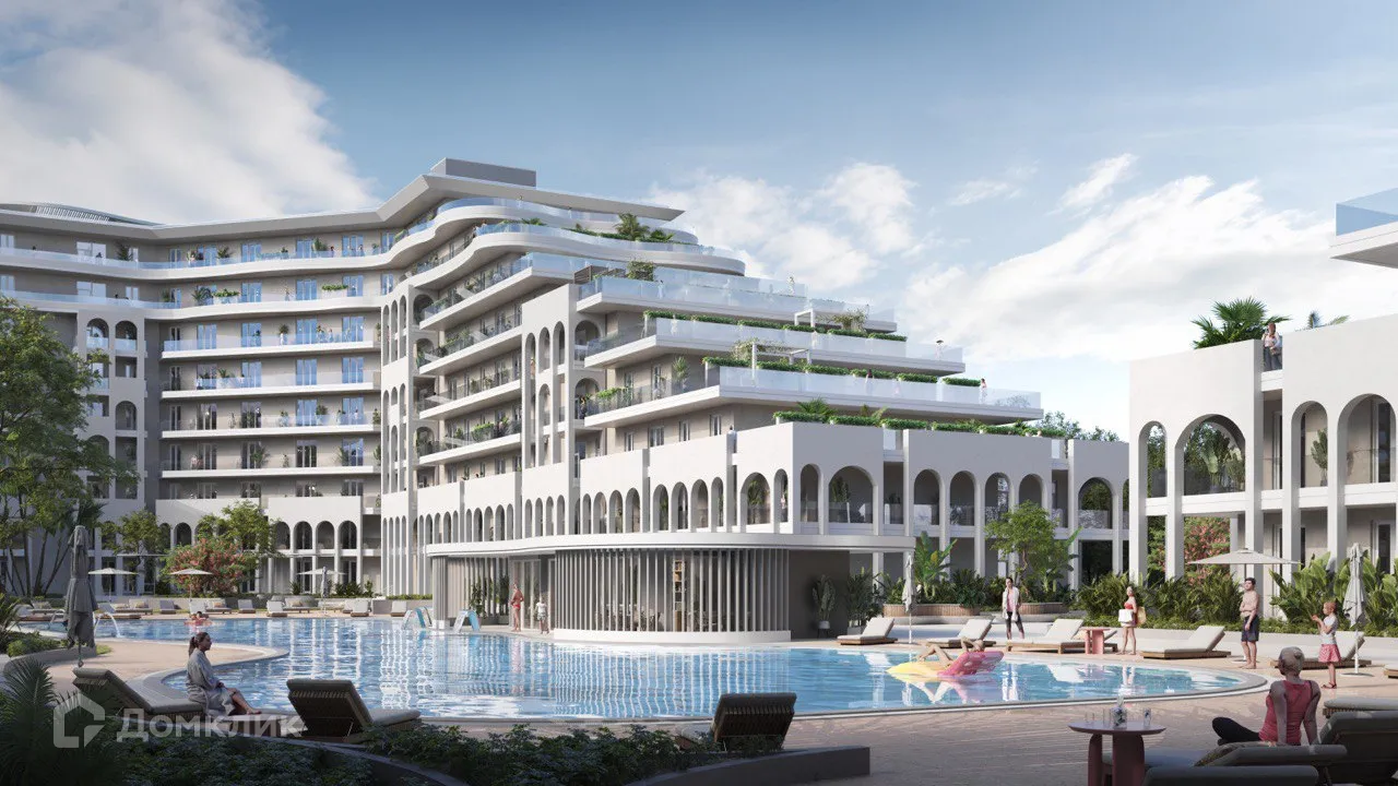 Планировка 3-комнатной квартиры 74.3 м² в ЖК Гостиничный комплекс Sun Garden Hotel SPA (Сан Гардэн Хотэл СПА), г. Анапа — фото 1