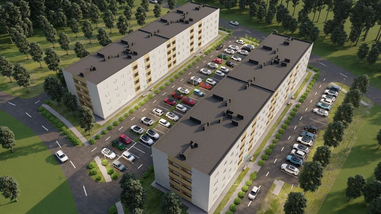 Планировка 2-комнатной квартиры 59.47 м² в ЖК ЖК Заречье 2.0, г. Краснослободск — фото 1