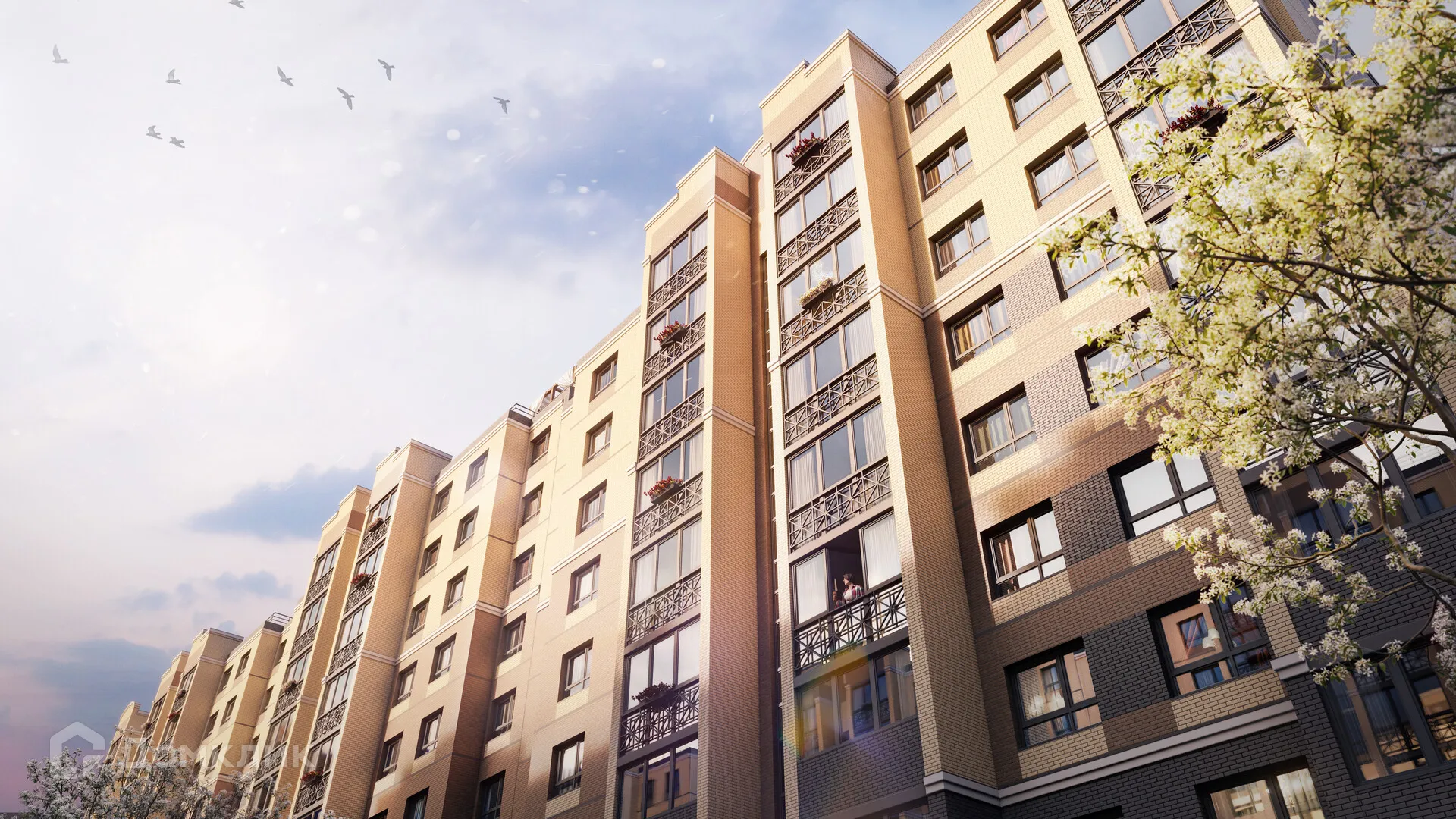 Планировка 3-комнатной квартиры 66.54 м² в ЖК ЖК Рябиновый, г. Богучар — фото 1