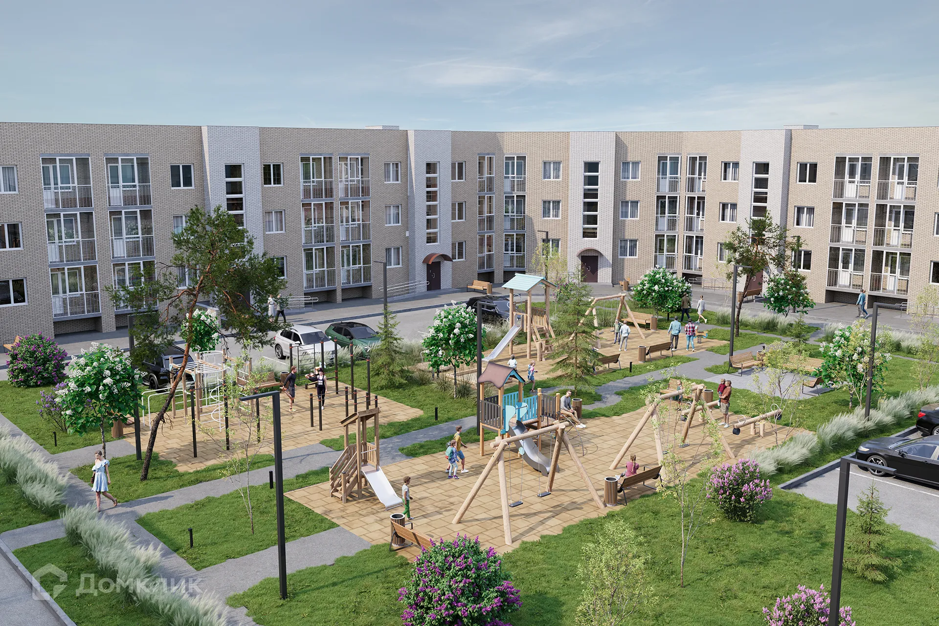 Планировка 1-комнатной квартиры 37.95 м² в ЖК ЖК Заволжье, г. Краснослободск — фото 1