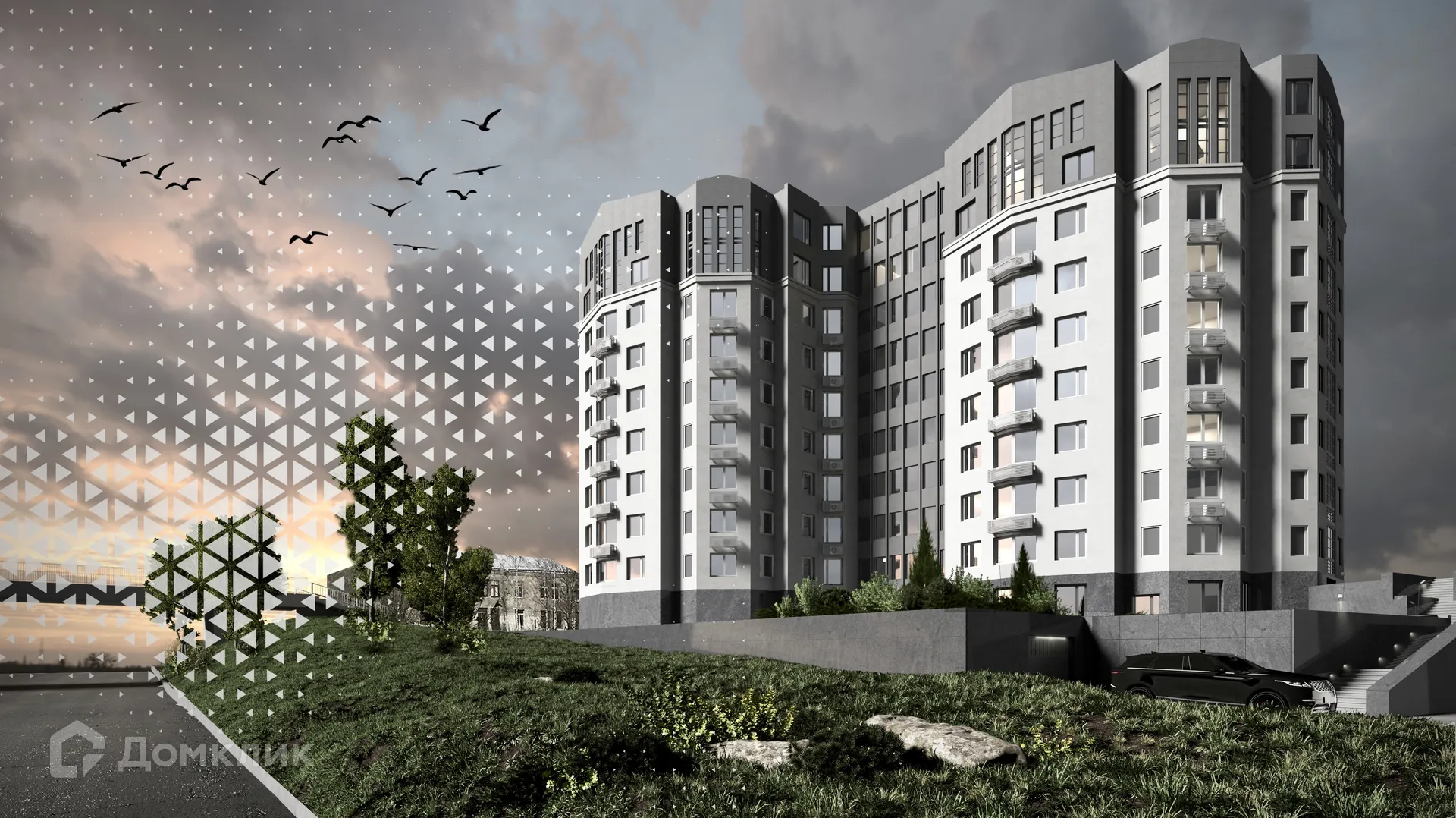 Планировка студии квартиры 34.28 м² в ЖК ЖК Дом на ул.2-я Южная, г. Выборг — фото 1