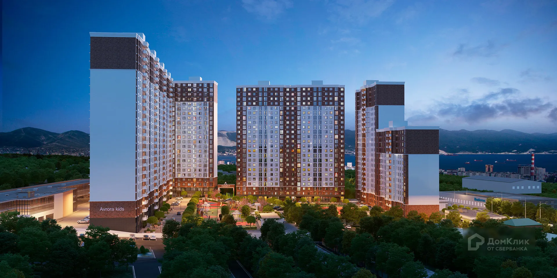 Планировка 1-комнатной квартиры 43.2 м² в ЖК ЖК Аврора 2, г. Новороссийск — фото 3