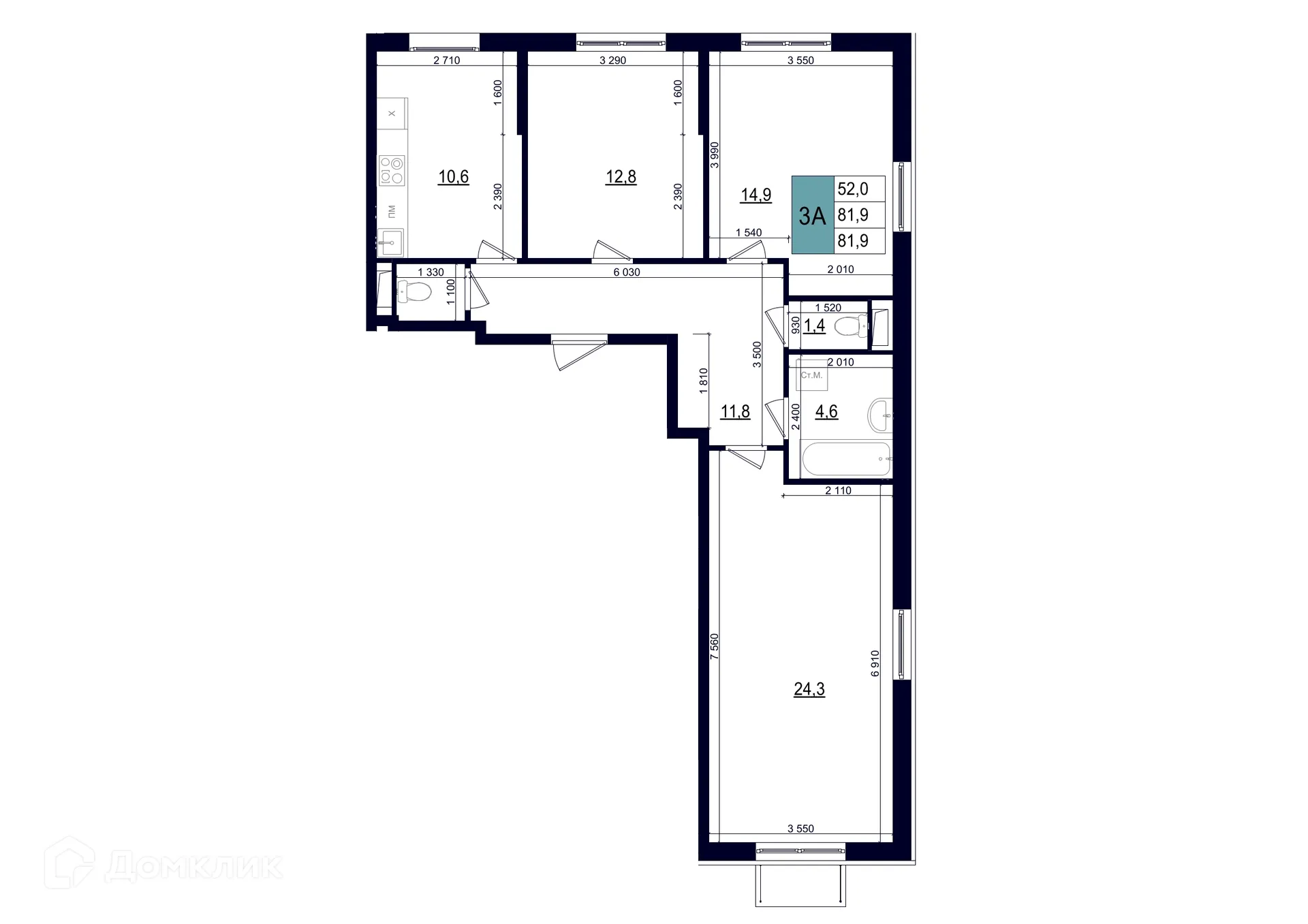 Фото квартиры в ЖК ОДИНЦОВО СИТИ