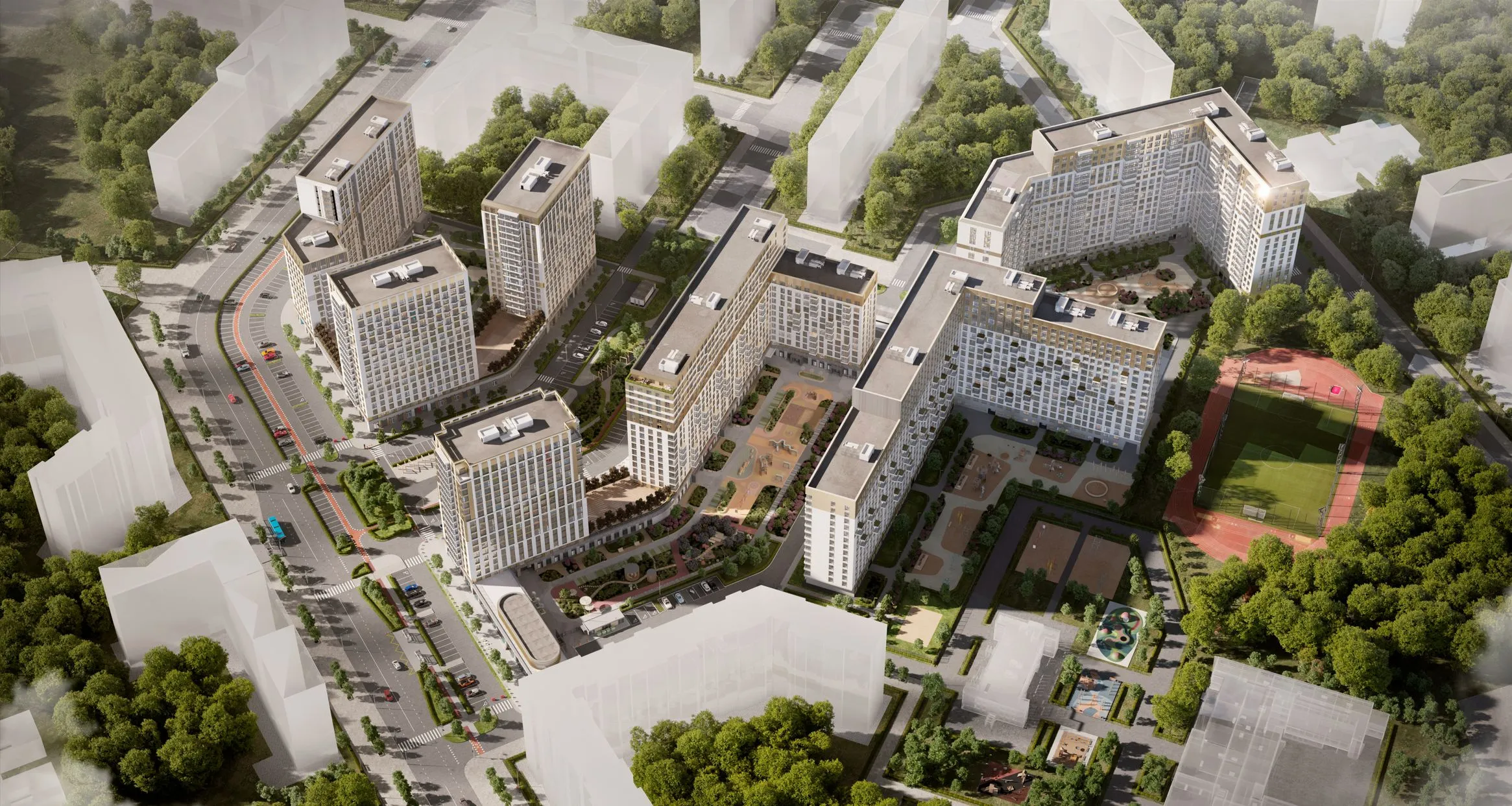 Планировка 1-комнатной квартиры 41.57 м² в ЖК ЖК Максималист, г. Мурино — фото 1