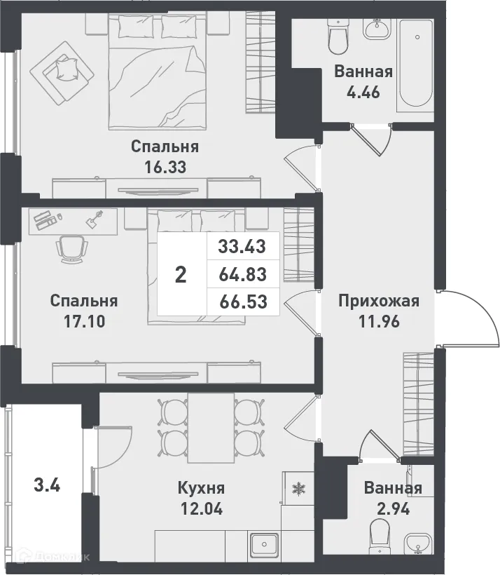 Фото квартиры в ЖК Феникс