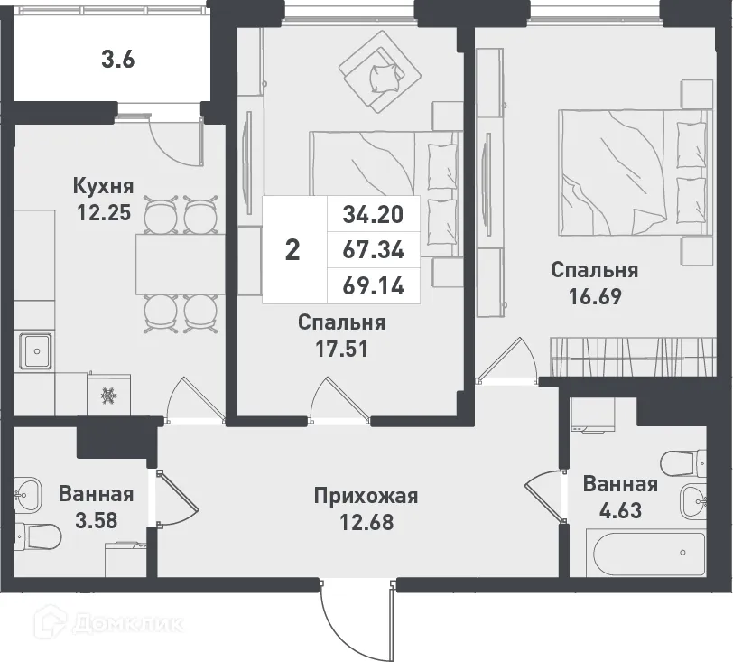 Фото квартиры в ЖК Феникс