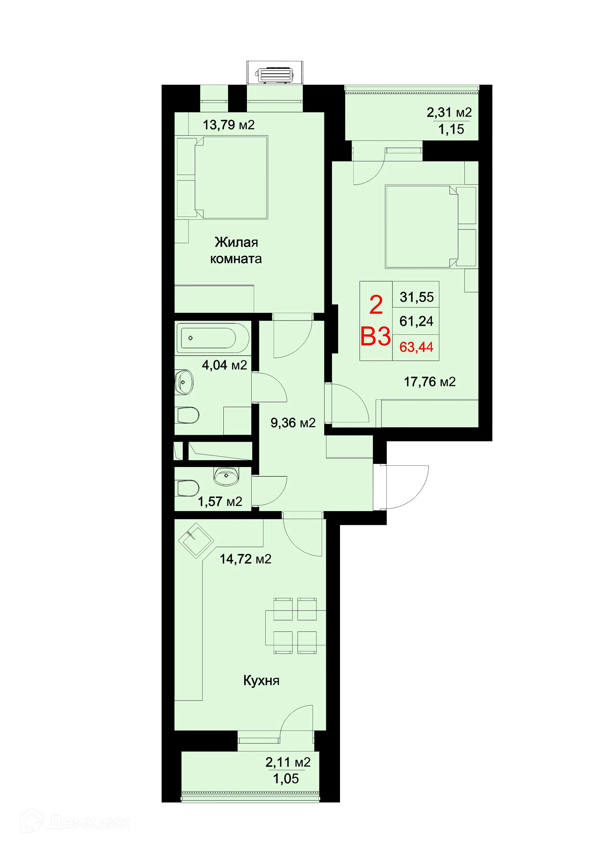 Фото квартиры в ЖК Стрела