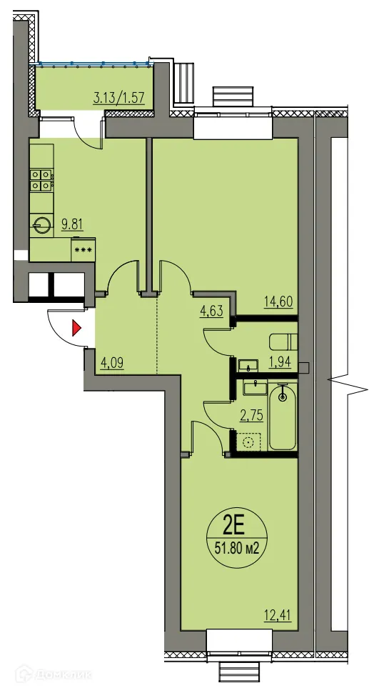 Фото квартиры в ЖК Изумрудный