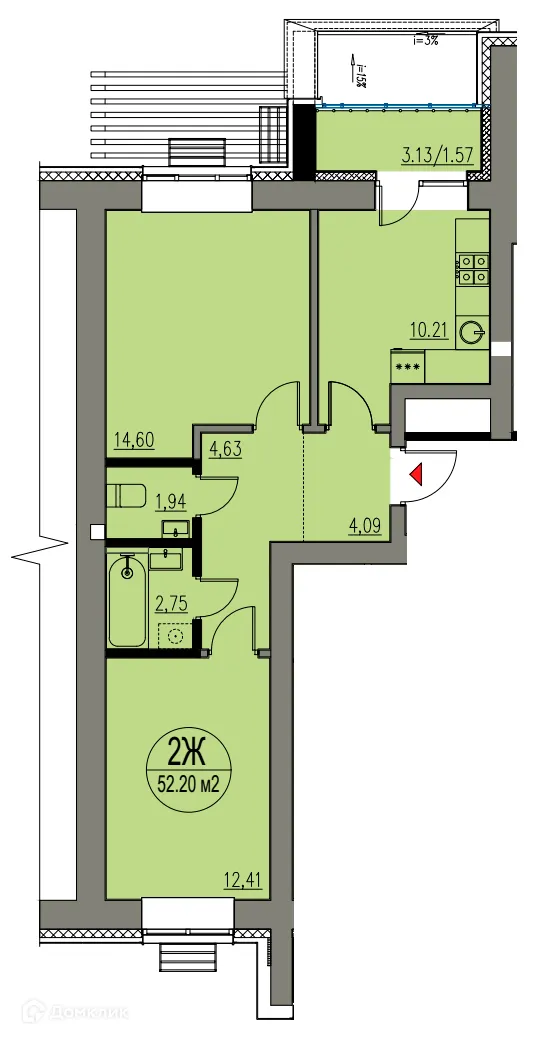 Фото квартиры в ЖК Изумрудный