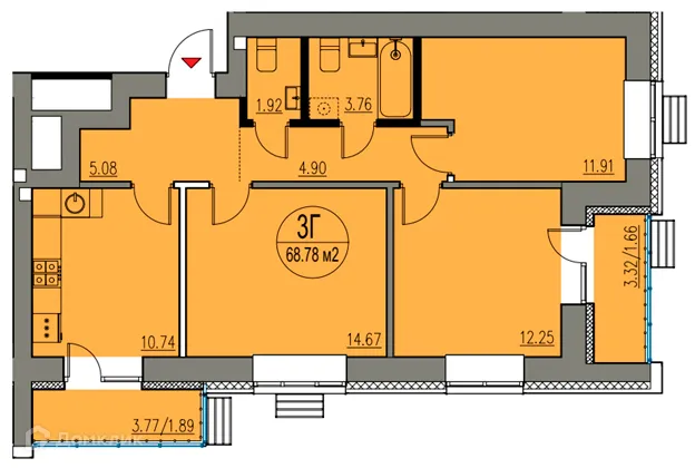 Фото квартиры в ЖК Изумрудный