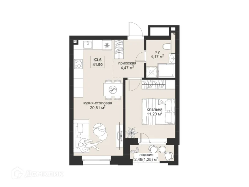 Фото квартиры в ЖК Резиденция МОН на Чернышевского