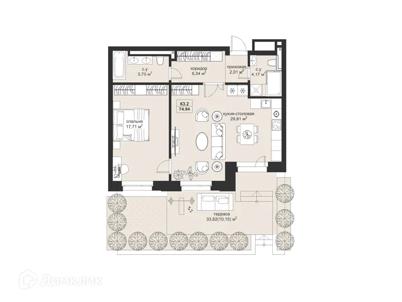 Фото квартиры в ЖК Резиденция МОН на Чернышевского