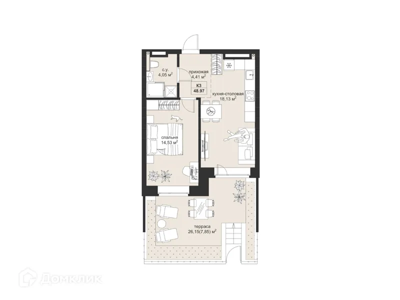 Фото квартиры в ЖК Резиденция МОН на Чернышевского