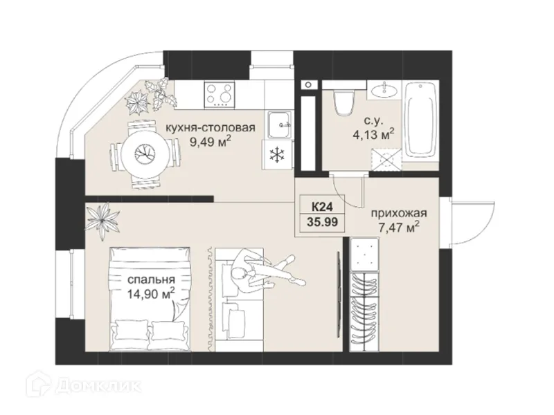 Фото квартиры в ЖК Резиденция МОН на Чернышевского