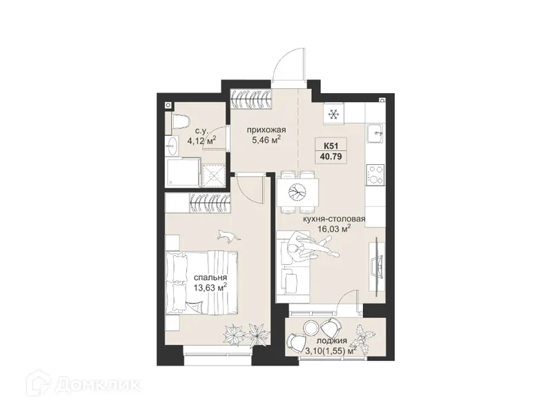 Фото квартиры в ЖК Резиденция МОН на Чернышевского