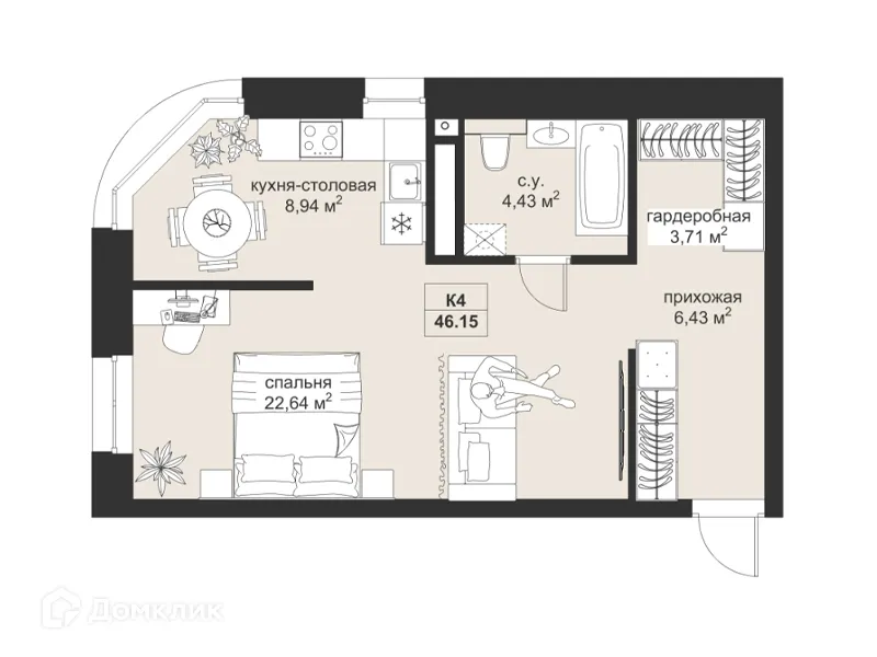 Фото квартиры в ЖК Резиденция МОН на Чернышевского