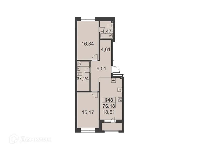 Фото квартиры в ЖК Резиденция МОН на Чернышевского